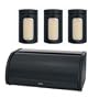 Brabantia 418723 Bread Bin with 3 47-Ounce Windowed Canisters
