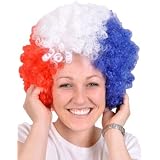 NewAdultChildRedWhiteBlueAmericanFlagLibertyAfroCostumeWig