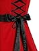 DRESSTELLS Women's Vintage 1950s Cocktail Party Retro Halter Homecoming Rockabilly Pinup Audrey Hepburn Dresses Red Black L