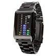 DETOMASO Binär LED-Uhr Spacy-Timeline Edelstahlarmband Schwarz G-30723B