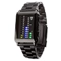 DeTomaso Trend Bin�r LED-Uhr Spacy-Timeline Edelstahlarmband Schwarz G-30723B