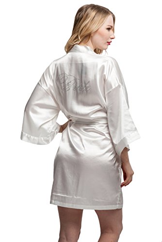 ExpressBuyNow Wedding Short Kimono Robe for bride and Bridesmaids