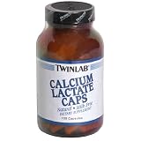 TwinLab Calcium Lactate Caps, 100 Capsules (Pack of 4)