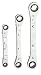 Klein 68244 Fully Reversible Ratcheting Offset Box Wrench Set, 3-Piece