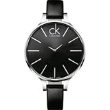 Calvin Klein Women's K2B23102 Black Leather Swiss Quartz Watch with Black Dial