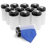 The Amazing Tie Winder 12 Pack Storage Device by Necktie Accessories - Clear Plastic