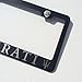 Matte Black Laser Engraved Maserati Stainless Steel USA License Plate Frame With Engraved Steel Logo Screw Cap Combo 12.25