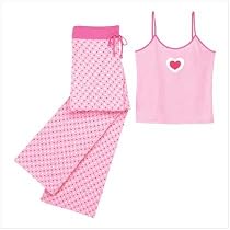 Multi Hearts Camisole Pj Set- Size Medium