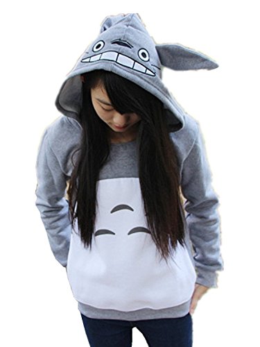 Sorrica Cartoon Anime Totoro Casual Hoody Sweatshirt for Teens