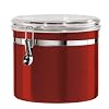 Oggi Jumbo Stainless Kitchen Canister, Red