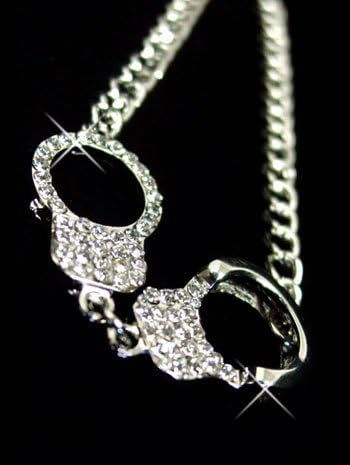 Police Costume Rhinestone Handcuff Anklet - ONE SIZE