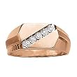14K Rose Gold Man's Diamond Ring