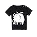 Big Elephant 2 Pieces Baby Boys Short Sleeve Striped Elephant Shirt Pants E42