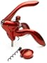 Metrokane Houdini Lever-Style Corkscrew with Foil Cutter, Red