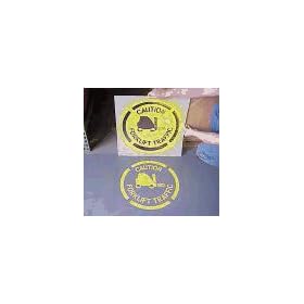 Newstripe STNC3106-6 PolyToughTM Stencils add safety warning to floors, walls, doors and more. Flexible 1/16" thick panel conforms to any surface. Square 24" with sizeable image area. WATCH YOUR STEP w/symbol.