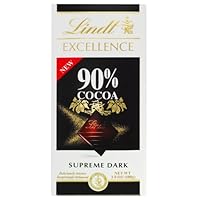 Lindt Excellence Supreme Dark Chocolate 90% Cocoa, 3.5-Ounce Packages (Pack of 12)