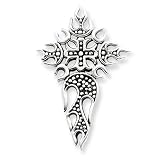 Sterling Silver Antiqued Gothic Cross Pendant