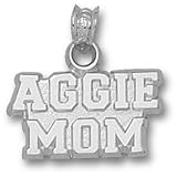 Texas A&M University Aggie Mom Pendant (Silver)