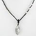 Sterling Silver Leaf Pendant with Pink Pearl Accents on 16