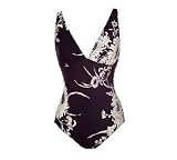 It Figures! Tummy Thinner Collection Vintage Print Floral Tank Swimsuit RETAIL VALUE $110