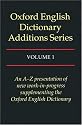 The Oxford English Dictionary Additions: 3 Volume Set
