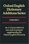 The Oxford English Dictionary Additions: 3 Volume Set