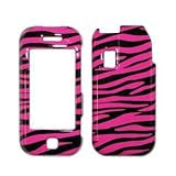 Hot Pink and Black Zebra Design Snap-On Cover Hard Cell Phone Protector Cas ....