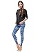 Bentibo Women's Fashion Floral Printed Spandex Leggings Skinny Pants Blue L