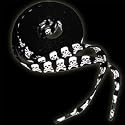Skulls Black/White Punk Rock Laces for Shoes, Boots, or Skates