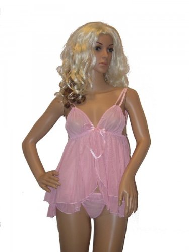 Sexy Gogo Negligé mit String * Nachtwäsche * Dessous * Nachthemd * Korsage * BH * Babydoll