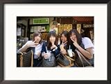 School Girls with Louis Vuitton Bags, Tokyo, Honshu, Japan Framed Photographic Poster Print, 21x17