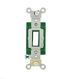 Leviton 3031-2W 30 Amp, 120/277 Volt, Toggle Single-Pole AC Quiet Switch, Extra Heavy Duty Grade, Se