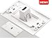 RixPRO Ace HDMI Wall Plate Set with Single Straight port