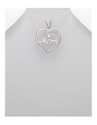 Heart CZ Pendant Necklace In Sterling Silver