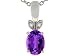 1.17 cttw Genuine Round Brilliant Amethyst Pendant title=