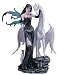 Black Fairy With White Dragon Collectible Figurine Decoration Statue