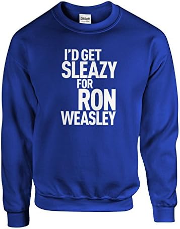 Crew I'd Get Sleazy for Ron Weasley Adult Royal Blue Small
