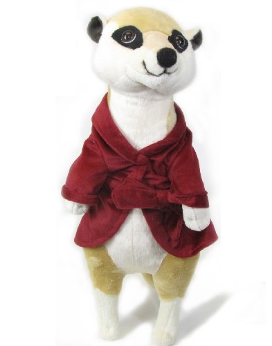 CuddlesTime 25cm Meerkat in Dressing Gown Soft Teddy Toy