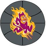 4' Round Arizona State University Sun Devils Basketball Rug