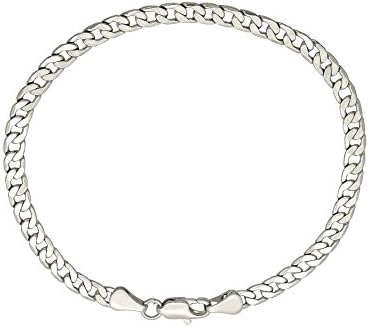 14Kt Solid White Gold Cuban Chain Men Bracelet