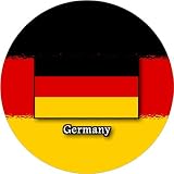 58mm Round Badge Style Keyring Germany Full Flag