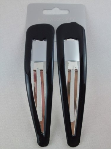 2 Pk Large Sleepies, Black ,Slides, Hair Clips 12cm