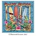 PaRRoT Board Meeting SURFBOARD SHOWER CURTAIN fabric