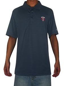Mens MLB Minnesota Twins Baseball Athletic Short Sleeve Polo Shirt M Dark Blue