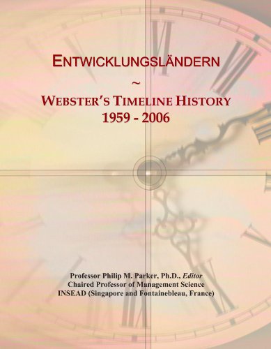 Entwicklungsländern: Webster's Timeline History, 1959 - 2006