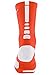 Men's Nike Dri Fit Elite Socks Large Team Orange/White Size Large