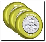 Sylvania Dot-It Self-Adhesive Bright White LED Light, Lime Green, 3-PACK
