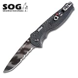 Buy SOG Folding Knife Flash II Tigerstripe Serrated