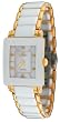 Oniss #ON603-LG7 Women's Prezioso White Ceramic Collection Watch with Gold Trim