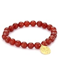 Satya Jewelry "Lean on Me" 24K Yellow Gold Stretch Bracelet